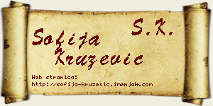Sofija Kružević vizit kartica